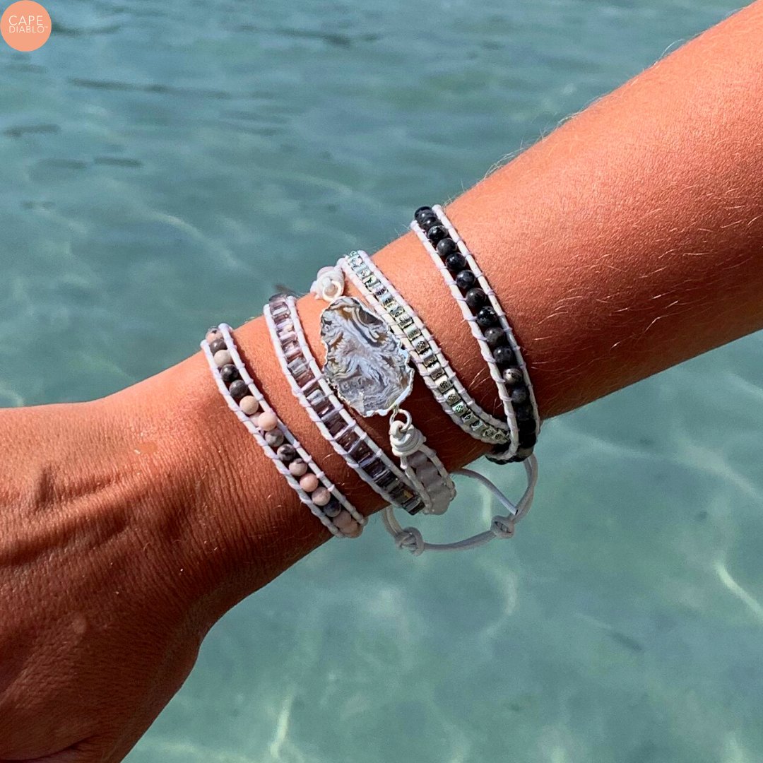 White Labradorite Wrap Bracelet - Luulink