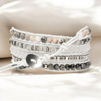White Labradorite Wrap Bracelet