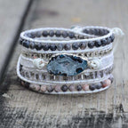 White Labradorite Wrap Bracelet - Luulink